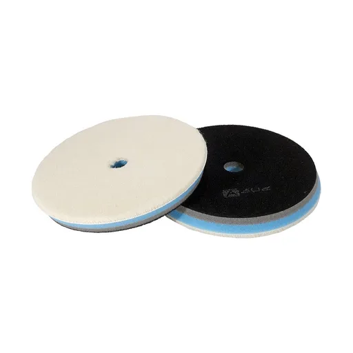 A302 Thermo Sandwich Wool Pad - Меховой полировальник, белый на голубом, ворс 5 мм, 155 мм - 1